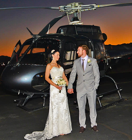 Take romance to the skies on our Las Vegas helicopter wedding ceremony package.  This wedding package includes your own private Wedding Coordinator!