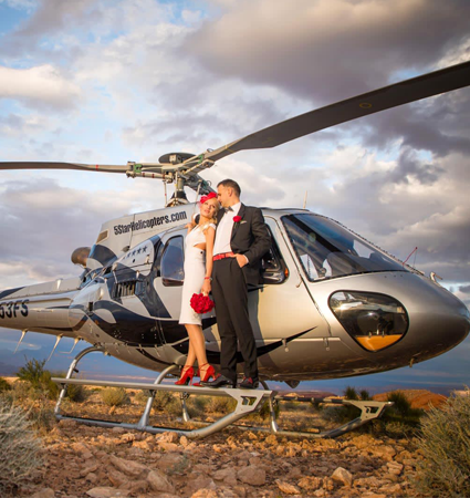 This romantic Grand Canyon and Valley of Fire helicopter wedding is a truly stunning location for your private wedding ceremony!
